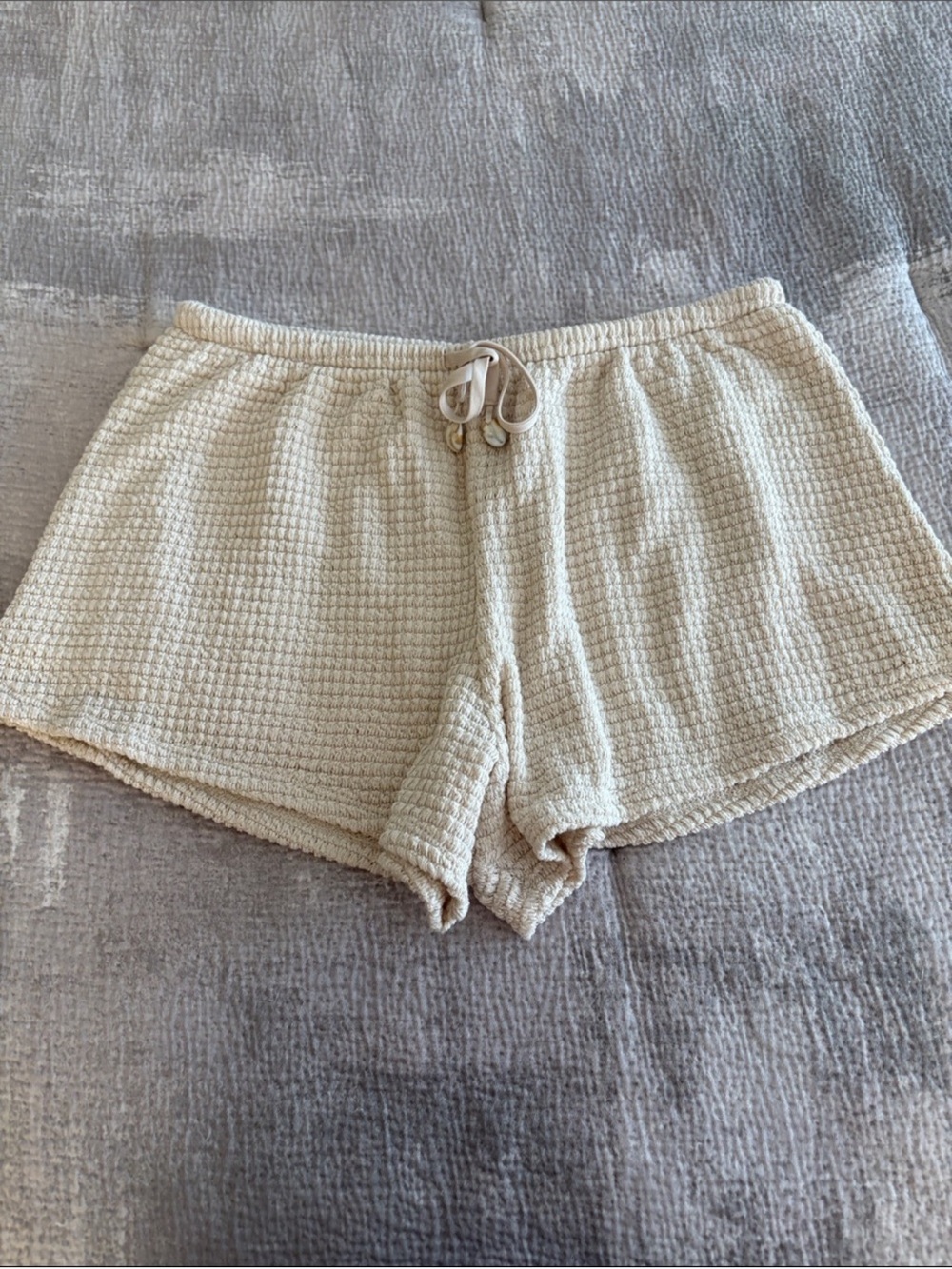 wild fable Cream Waffle-Knit Lounge Shorts